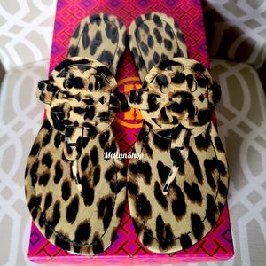 NEW RARE Tory Burch Leopard Miller Sandals 8.5